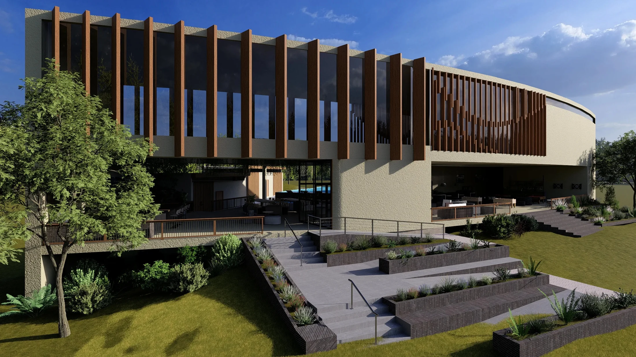 Render de la casa club de Granados del Mediterráneo
